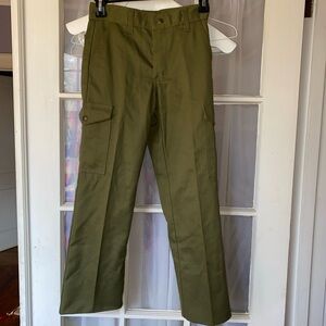 Vintage Boy Scout Pants Olive Green Chino Straight BSA Official Uniform size 10